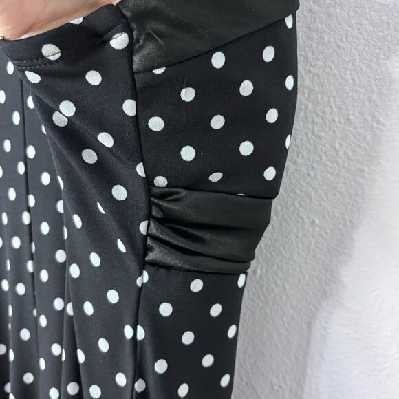 My Michelle Black White Polka Dot Babydoll Dress Y2K Coquette Retro Pinup M - Picture 9 of 12